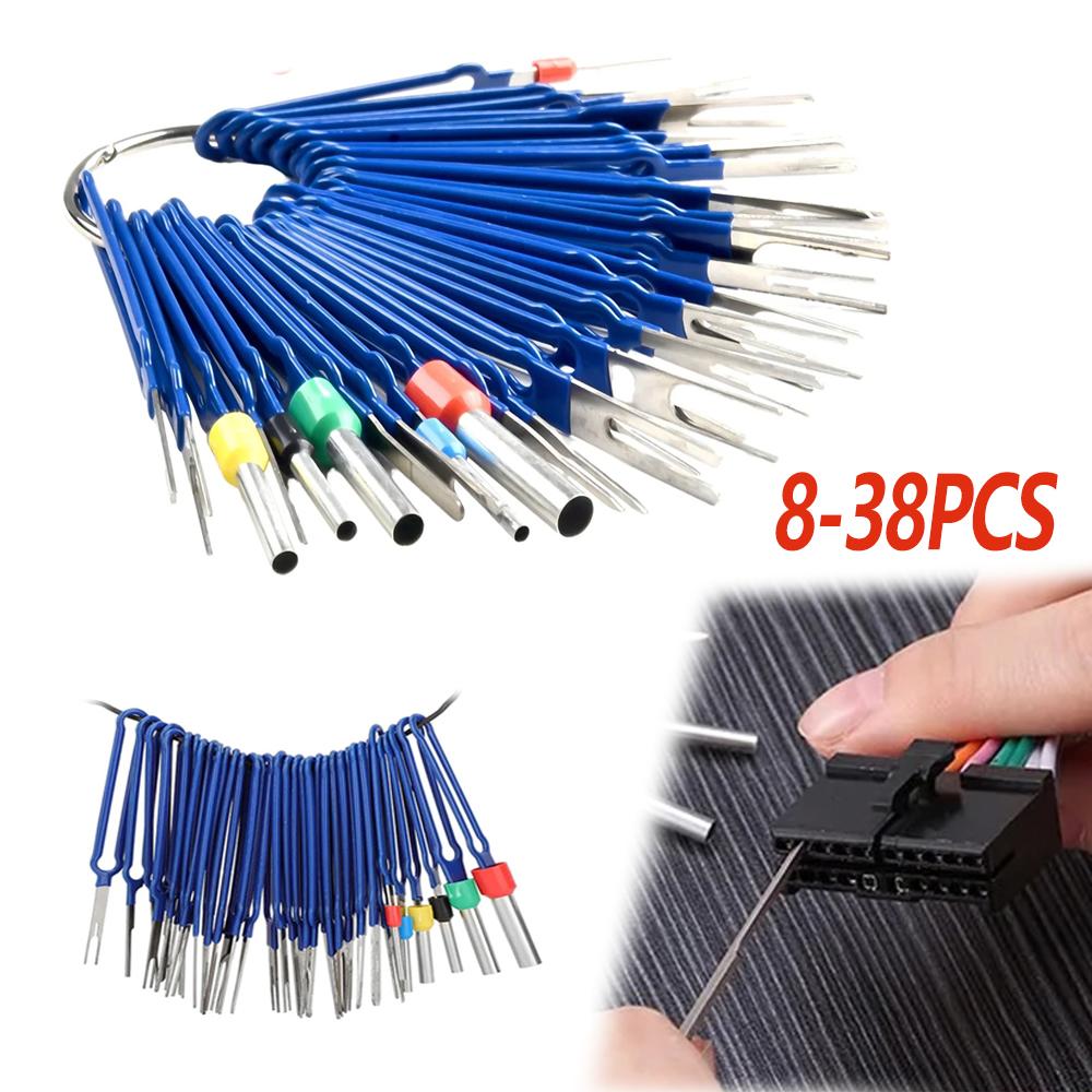 8-38Pcs Universal Car Terminal Removal Repair Tool Wire Plug Connector Extractor Puller for Car Terminals Disassembly Hand Tools