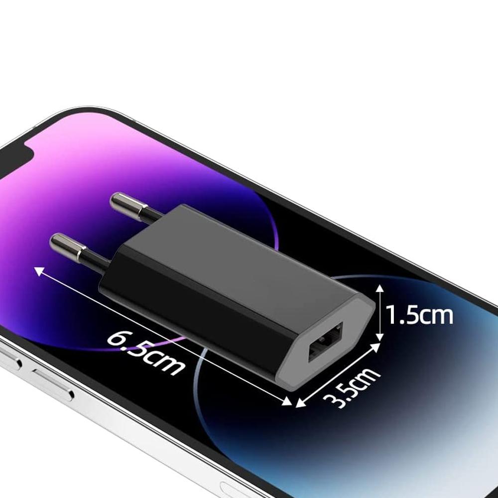 5Pcs EU Plug USB Wall Charger For iPhone iPad Samsung Xiaomi  Honor Universal 5V 1A Mobile Phone Charger Power Adapter