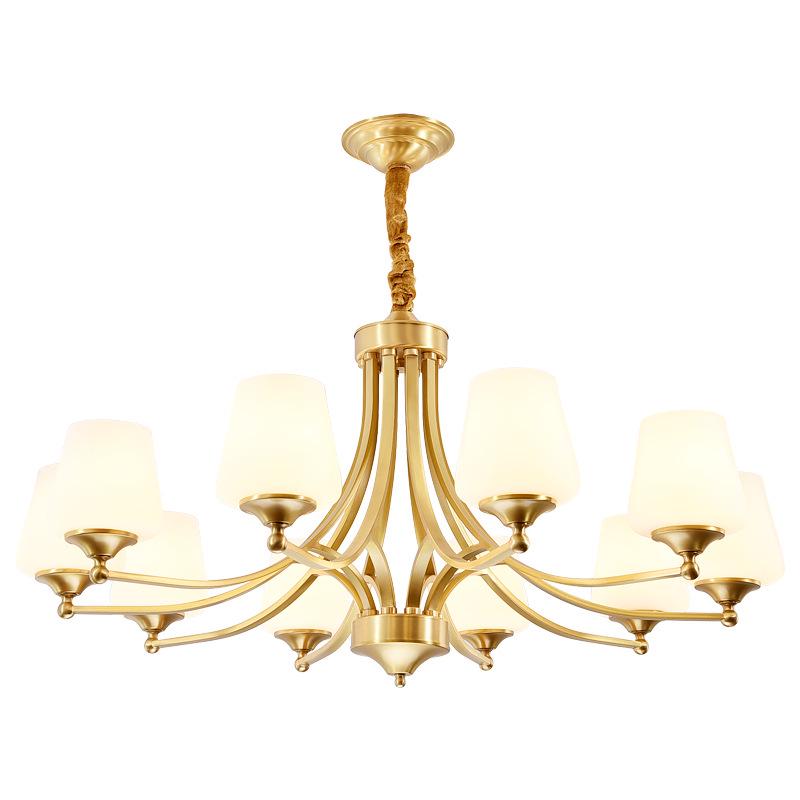 Candelabru Modern Minimalist de Lux din Cupru Integral pentru Living, Dormitor, Birou sau Restaurant