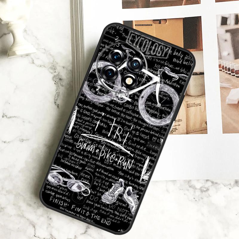 Swim Bike Run Triathlon Case For OnePlus 12R 12 11 9 10 Pro 10R 9R 8T 10T Nord CE 2 3 Lite 2T N10 N20 N30 CE4 Cover