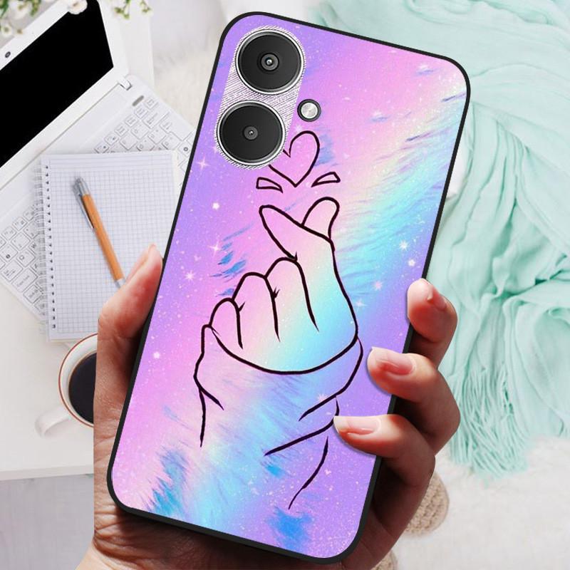 For Xiaomi Redmi 13C 5G Case Black Silicone Bumper Wolf Lions Soft TPU Covers for Xiaomi Redmi 13C 5G Funda Coque Protective