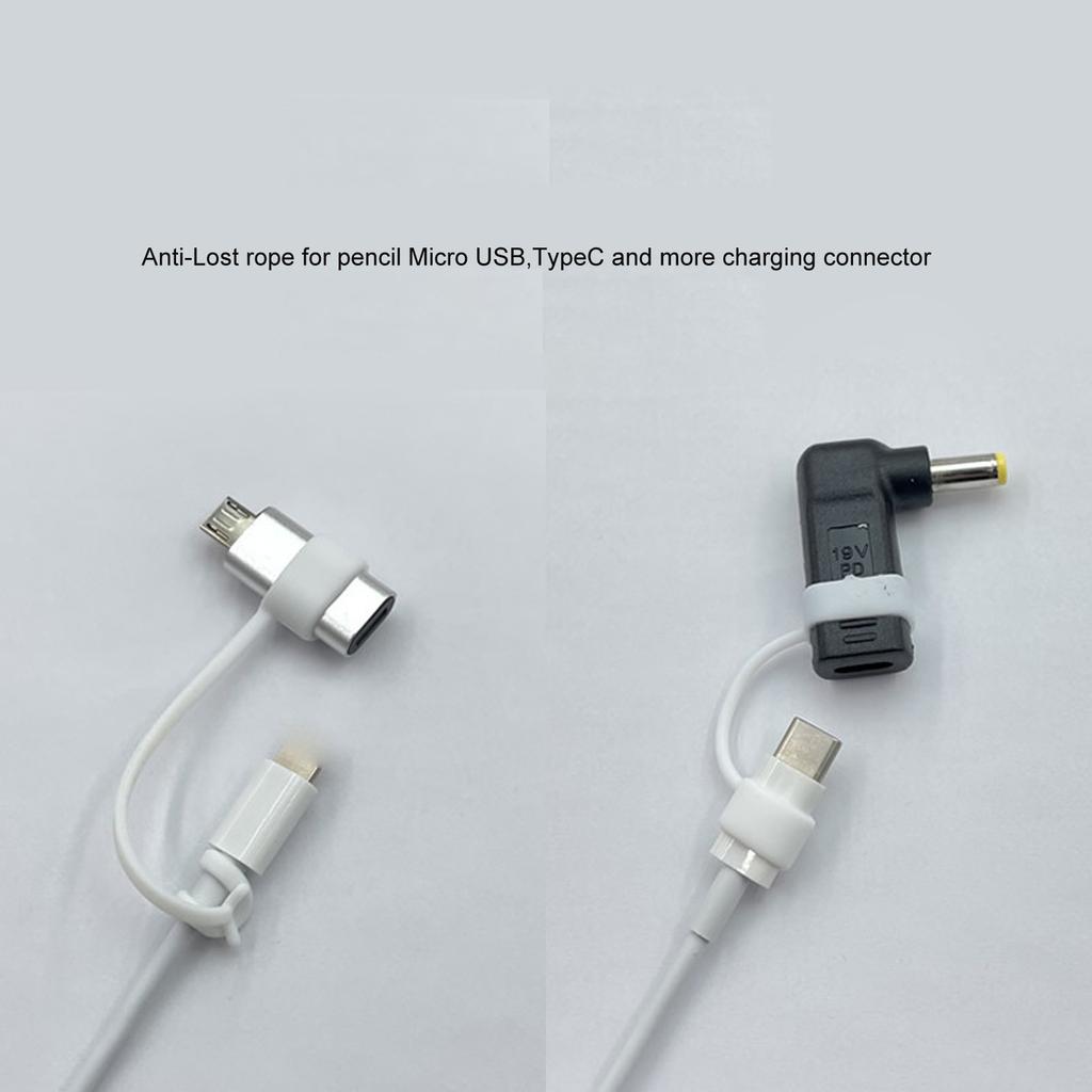 Anti Loss Silicone Cord for Pencil, USB and USB C Charging Adapters Keep Them Safe and Secure