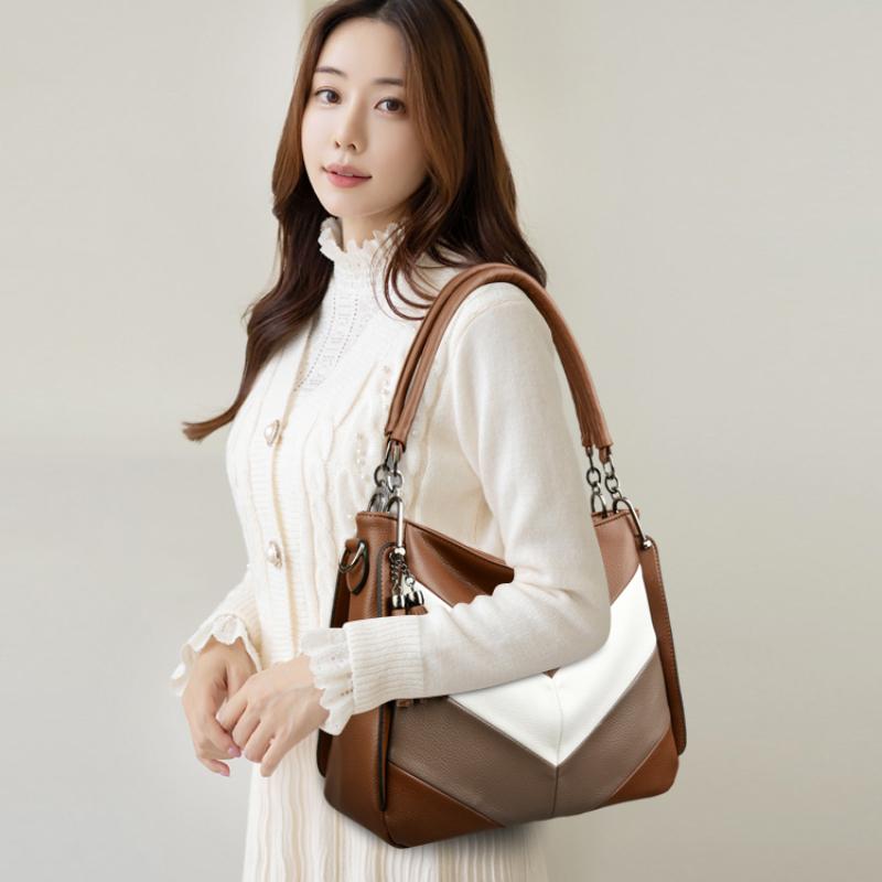 2024 New Luxury Handbags Women Bags Designer High Quality Leather Handbag Lady Shoulder Bag Fashion Striped Crossbody Bags For Women