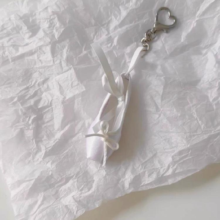 Tragbar Leicht Mini Ballett Schuh Anhänger Schlüsselanhänger Zubehör mit Band Anhänger Stilvolle Dekoration für Geldbörse