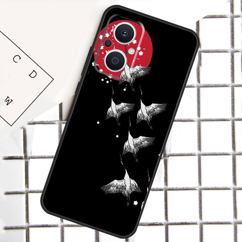 Japanese Style Art Phone Case For OPPO Reno 8T 7 8 Lite 14F 14 13 12 11 F 10 Pro OPPO Find X8 X6 X5 X9 Pro Cover