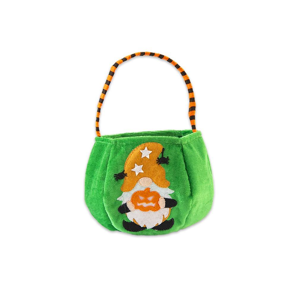 

Ручная сумка-тоут для конфет в виде тыквы из нетканого материала, пакеты для угощений на Хэллоуин, упаковочные пакеты на Хэллоуин, закуска зелёный