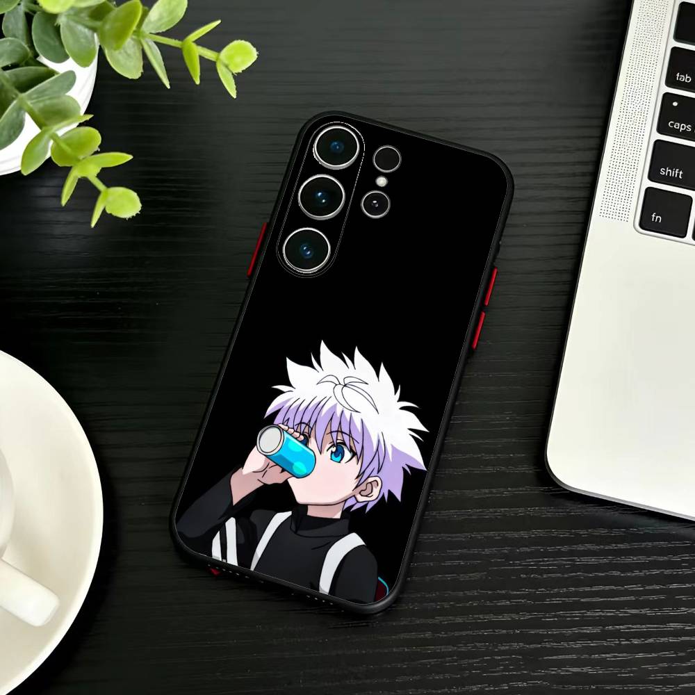 D-Killua Zoldyck H-Hunter X Hunter Phone Case For Samsung S26,S25,S24,S23,S22,S21,S20,Ultra,Plus,FE Black Soft Cover