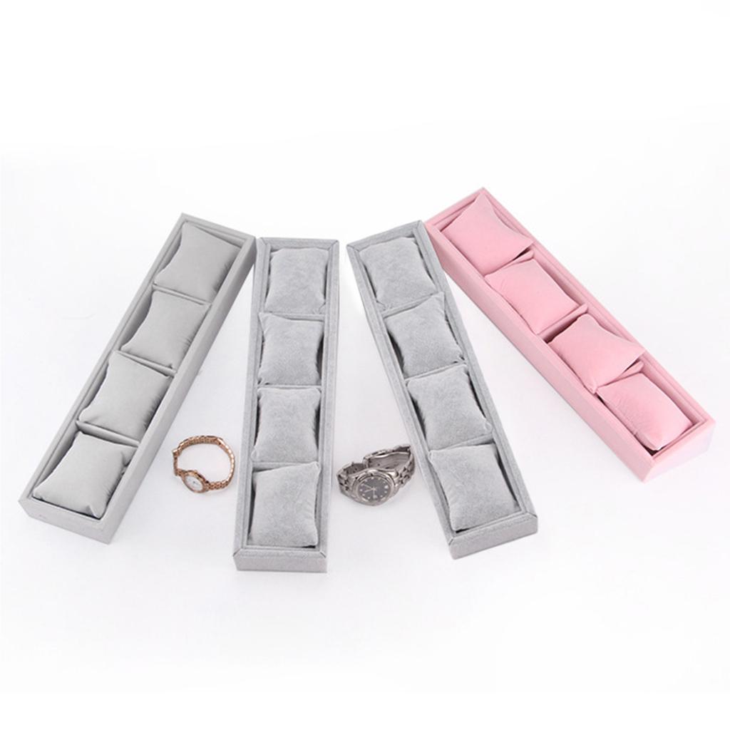 Modern Jewelry Showcase 4 Grids Watch Storage Box Watch Organizer Stylish Bangle Box Suitable for Watches and Bracelets