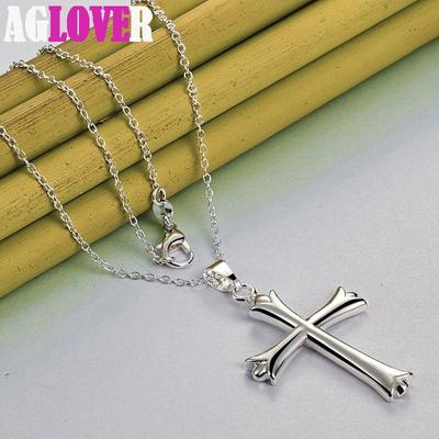 925 Sterling Silver Cross Pendant Necklace Jewelry
