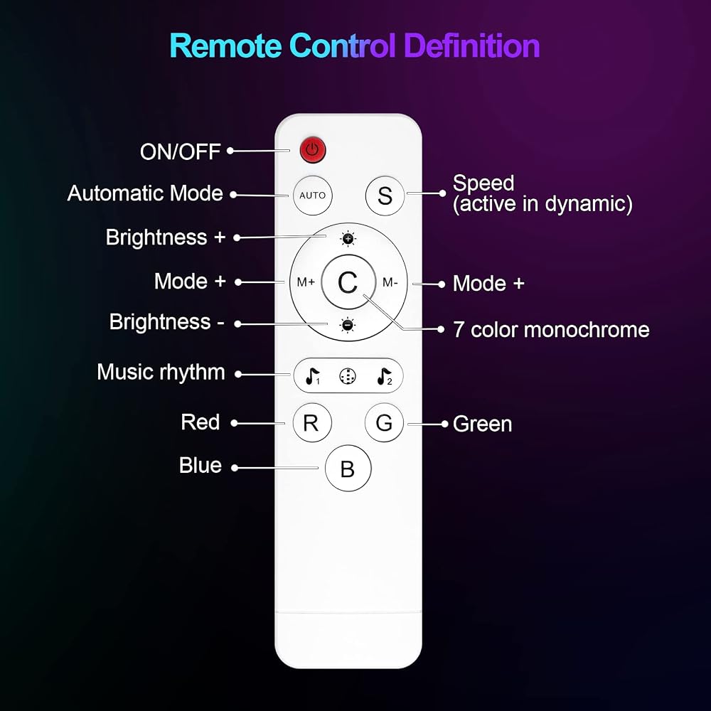 Hexagon Smart RGB LED Light Panels 8 Pack with App & Remote Control Music Sync Wall Lights for Living Room Bedroom Gaming Room