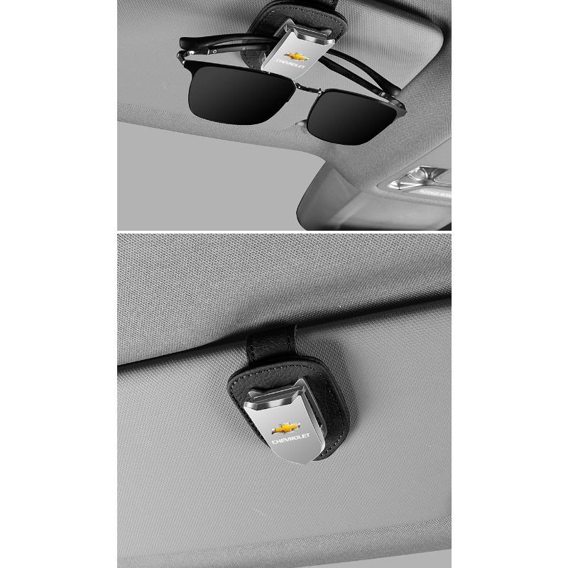 Auto Sun Visor Glasses Box Sunglasses Clip Card Ticket Holder Stand For Chevrolet Cruz Mai Rui Bao Cobalt Impala Onix Pioneer Explorer Bolt EUV Tahoe