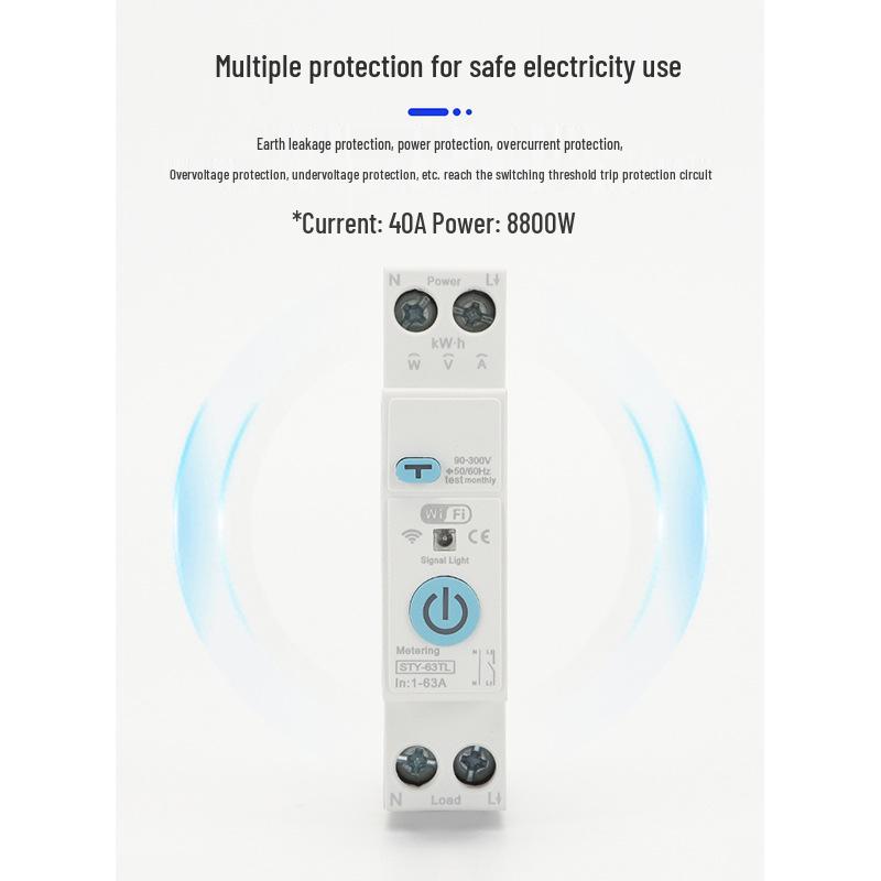 Tuya Smart WiFi Leakage Protection Circuit Breaker with Remote Control & Timer
