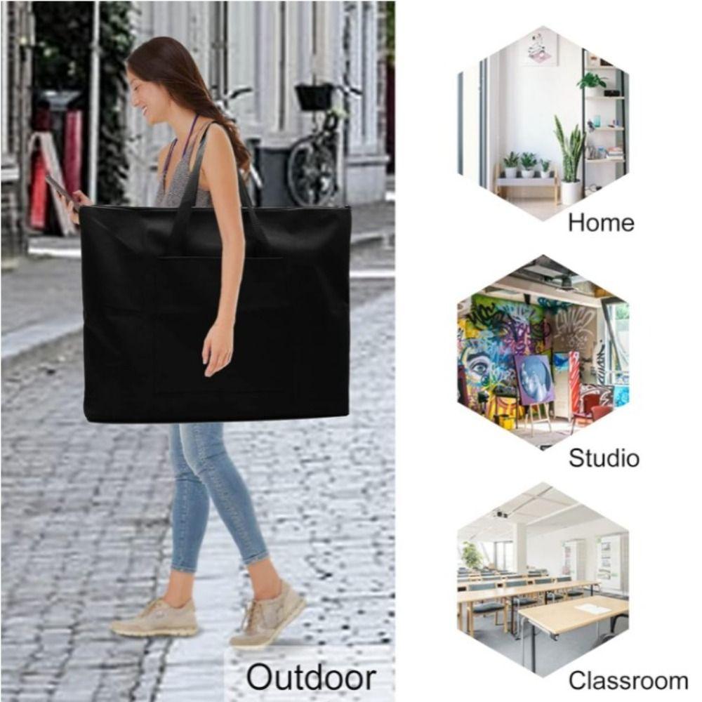 Large Capacity Art Portfolio Container With Zipper Handle Large Poster Storage Bag  Art Supply