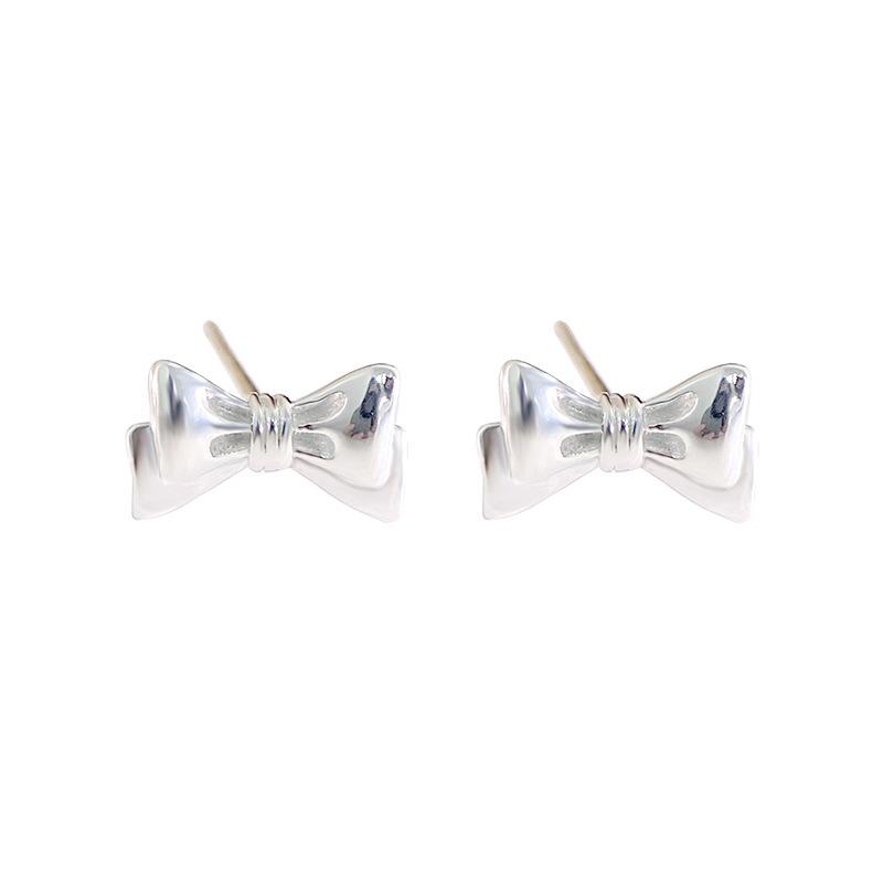 Sweet Bow Earrings Light Luxury Versatile Girl-like Earrings