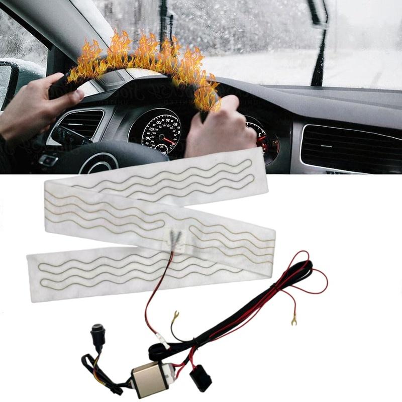 12V 40W Evrensel Araba Dahili Direksiyon Simidi Isıtıcı Kiti Alaşım Tel Isıtma Pedi Araba Spesifikasyon Seviye Kontrol Anahtar Sistemi