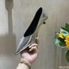 Fashion Naked Luxury Women's Shoes with Soft Leather Fine Heels Pointed Women Low Order Shoes Versatile Commuting Soft Leather Fine Heel