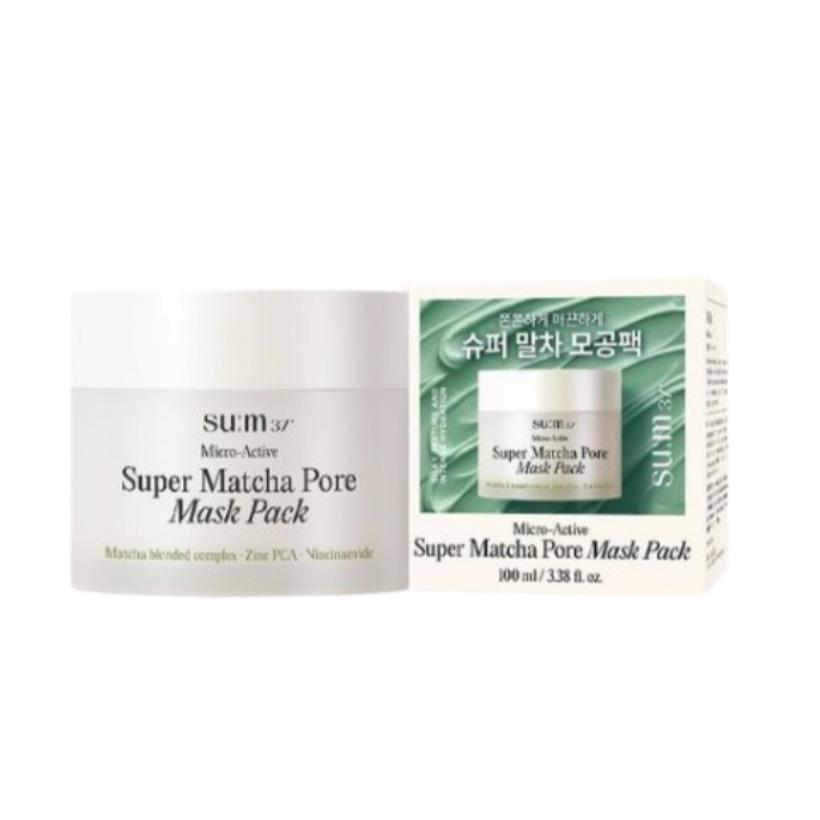 SU:M37 Micro-Active Super Matcha Pore Mask Pack 100ml Korean Skincare