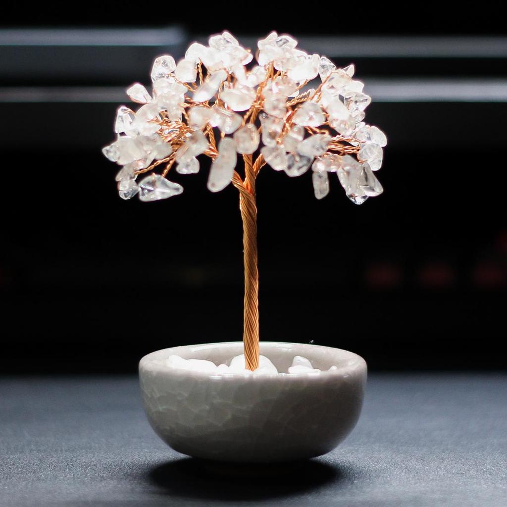 Bestselling Yellow Crystal Tree Teacup Coaster Ornament for Home or Office Decor