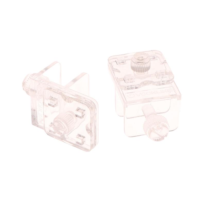 2 Stück Aquarium Schottverschraubung Anti-Sprungnetz Klemme Acryl Transparent Fixierklemme Aquarium Abdeckungsklemmen Aquarienzubehör