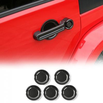 Exterior Door Handle Bowl Decor Cover Trim for Jeep Wrangler JK JKU 07-17 Carbon