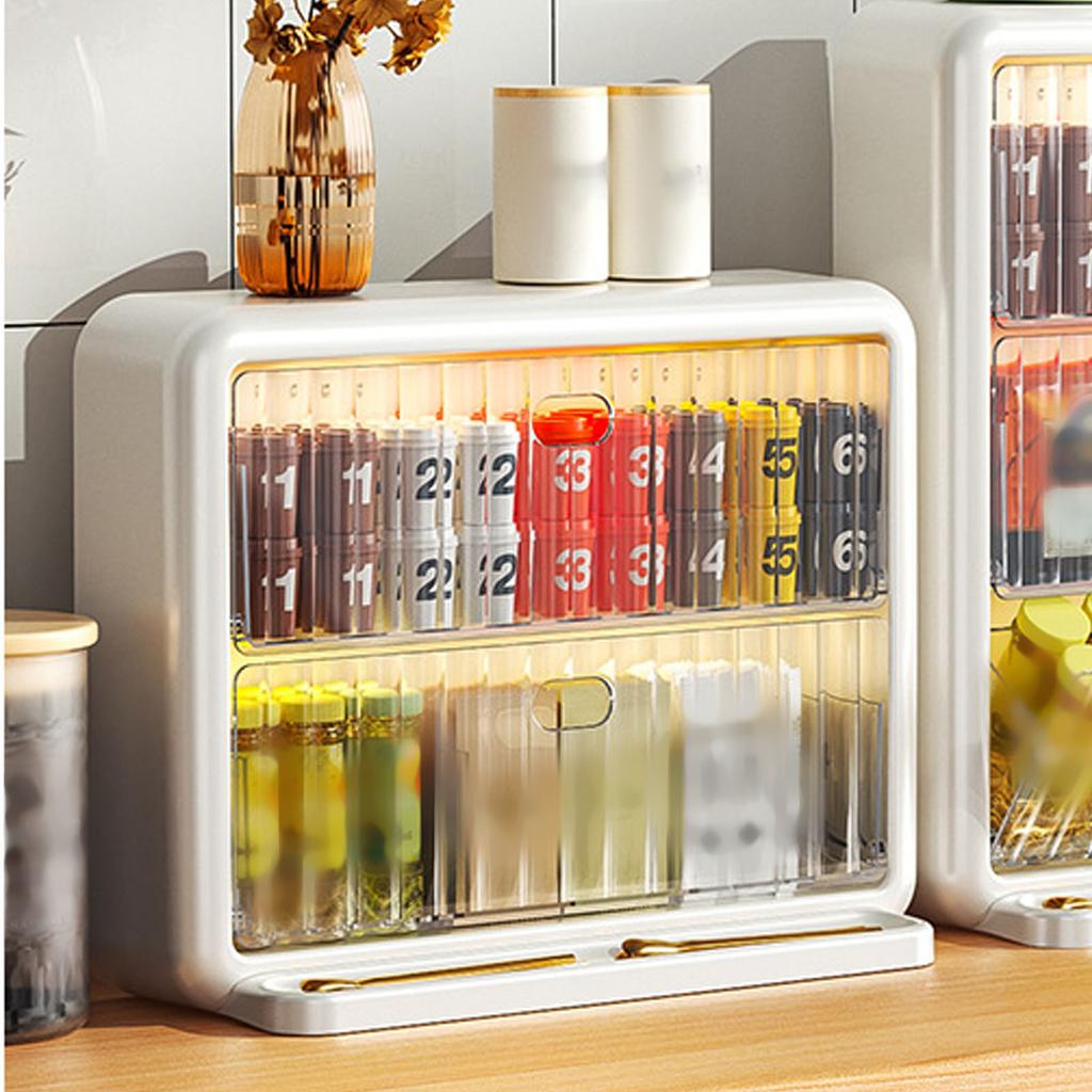 Wall Mounted Coffee Capsule Holder Clear Acrylic Compact Tea Bag Storage Rack for Office