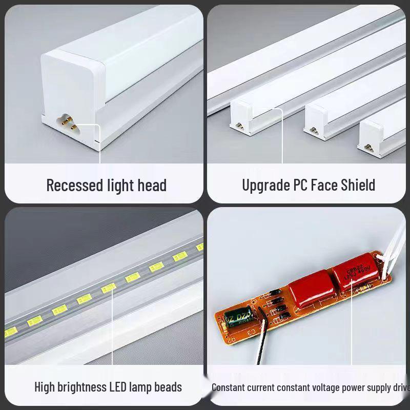 T5 T8 Integrated LED Tube Light, 1.2m Energy-Saving Strip for Living Room, Cabinet, or Workshop