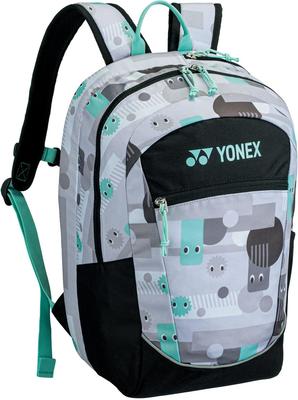 YONEX Tennistasche für Junioren, fasst ein 18L, Brusttasche, Kinder, Rucksack, Schläger, Kapazität, Gurt, Grau/Schwarz