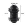 5 Stück 1/4'' Außendurchmesser Schlauch Schwarzer Durchgangsverbinder Reptilien Aquarium Gartenbewässerung Wasserrohr-Verbindung RO-Wasseradapter Schnellkupplung