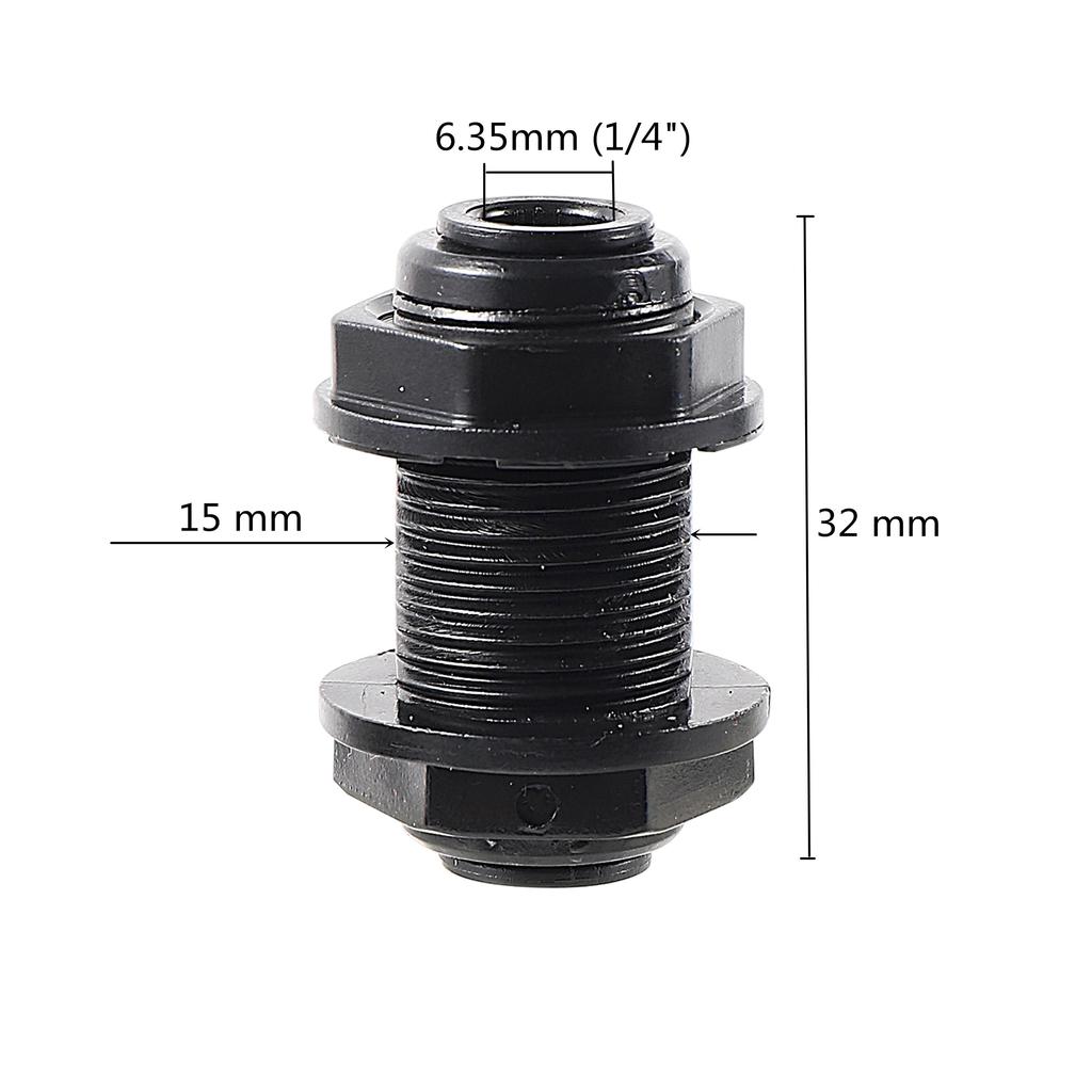 5 Stück 1/4'' Außendurchmesser Schlauch Schwarzer Durchgangsverbinder Reptilien Aquarium Gartenbewässerung Wasserrohr-Verbindung RO-Wasseradapter Schnellkupplung