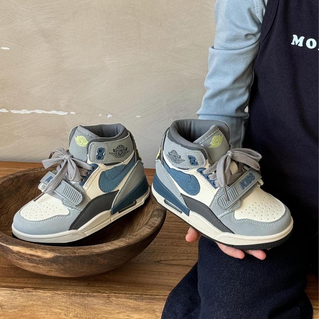 Autumn 2025 Kids' High-Top Running Shoes: Boys' Casual Sports & Girls' Trendy Korean-Style Basketball Sneakers