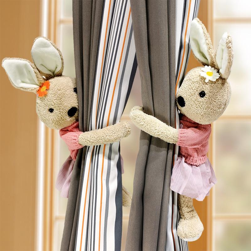 Daisy Curtain Bunny Tiebacks With Magnetic Clasp For Home Window Tool Decor