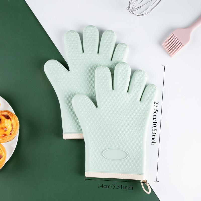 Universal Silicone Anti Scald Oven Glove Fish Shaped Thickened Insulation Gloves BBQ Mitts Tray Dish Bowl Holder Baking Supplies