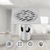 Stainless Steel Floor Drain with Filter, Square Shower Drain for Bathroom and Kitchen, Anti Odor Floor Waste Grate