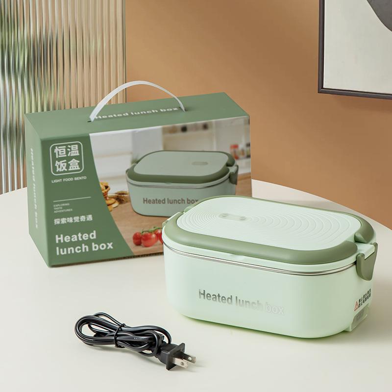 New 304 Stainless Steel Electric Lunch Box - 220V Water-Free Constant Temperature Heating Portable Bento Box