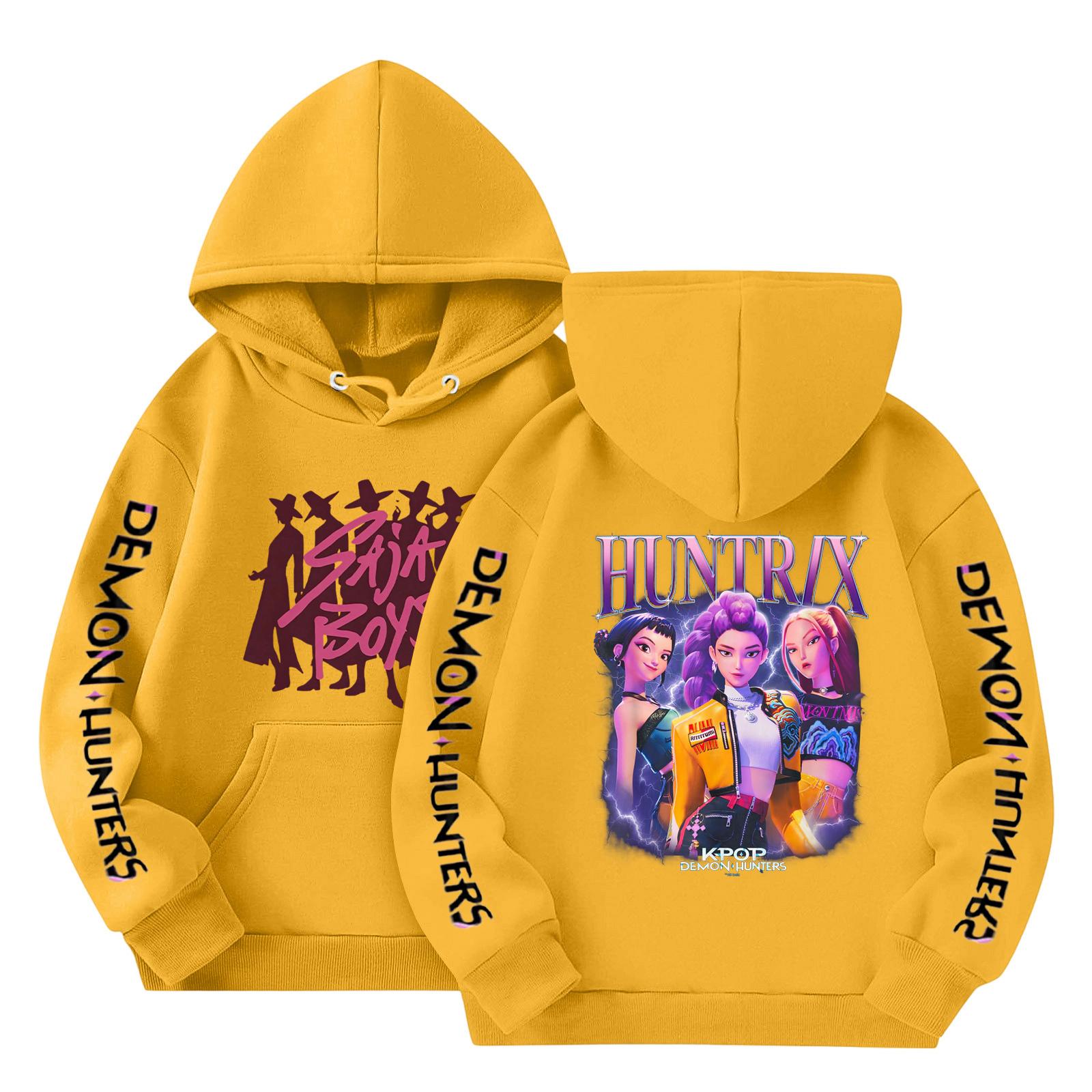 

Толстовки для девочек-подростков, толстовки с длинным рукавом, пуловер с завязками, симпатичная толстовка большого размера 160 жёлтый