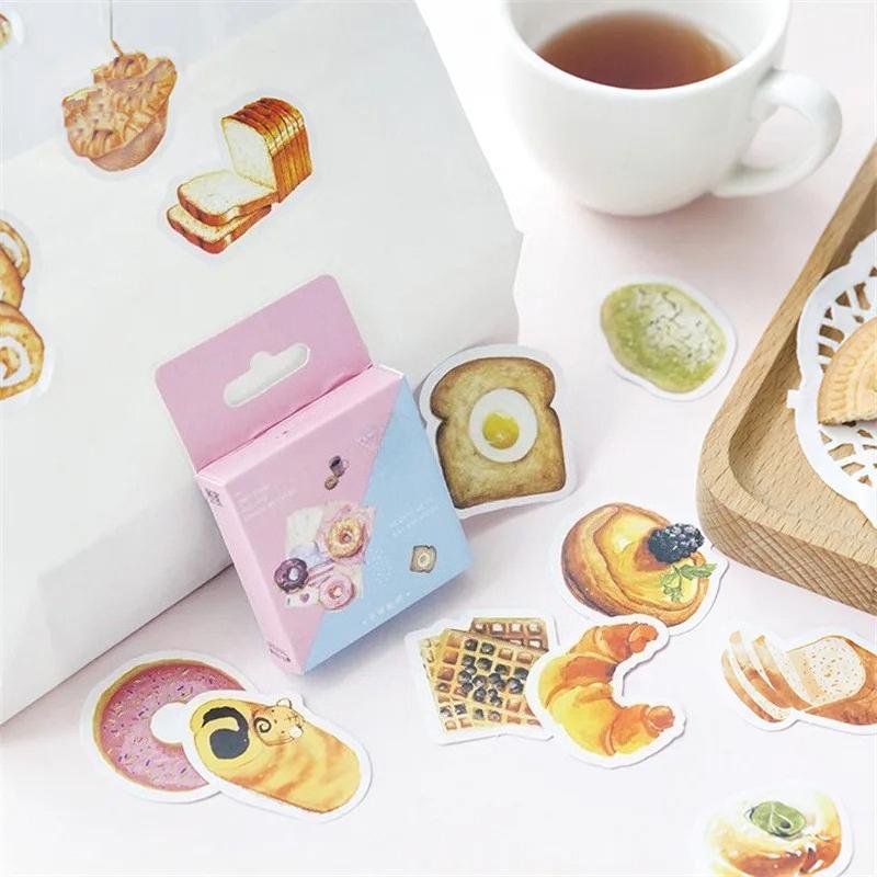 46Pcs/box My Favorite Delicious Food Label Stickers Decorative Stationery Stickers Scrapbooking DIY Diary Album Stick Label