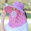 Do Farming Work Summer UV Protection Flower Print Bucket Hat Women Sun Hat With Neck Flap