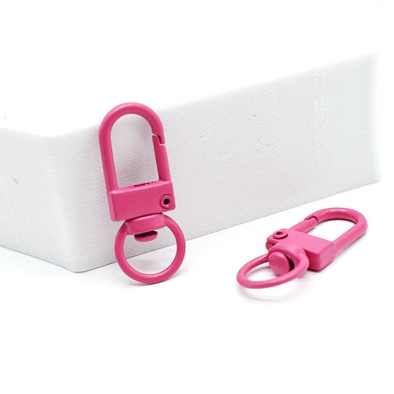 Zinc Alloy Keychain: Colorful Lobster Clasp Dog Hook, DIY Blind Box Figure, Spring Buckle Ornament