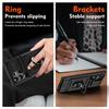 Cross-Border Nail Fusion Case with Card Slot & Bracket for Samsung S25 Ultra & Motorola - Drop-Proof Protection