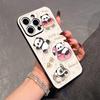 Cute Panda Pattern Phone Case Suitable for iPhone 17, 16, 15, 14, 13, 12, 11 Pro/Max/Plus Anti Drop Matte Soft Case Anti Shock