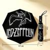 Zeppelin Art 8 Ribs 3Fold Black Glue Uv Protection Umbrella Sun Protection Rainproof Compact Folding Umbrella For Travel Daily Use C923679
