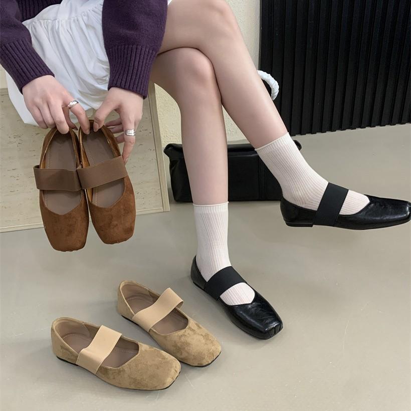 Flat-bottomed Retro Single Shoes Fairy Shoes 2025 New Summer Ballet Shoes with Skirts Mary Jane Shoes