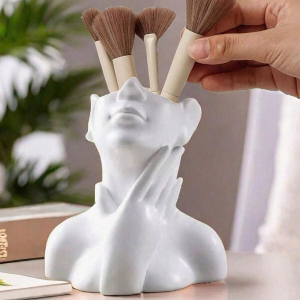 Human Statue Pencil Holder Large Capacity Desktop Organizer Storage Rack  Nordic Style