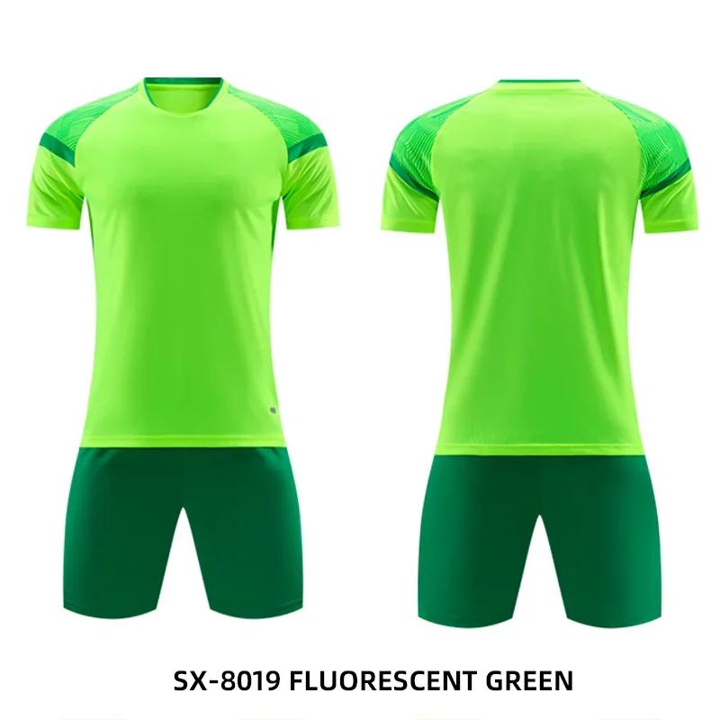 Adult Kids Football Jersey Men Boy Customize Soccer Uniforms Kit Futsal Sportswear Training Tracksuit Child 3XS Height 115-125CM