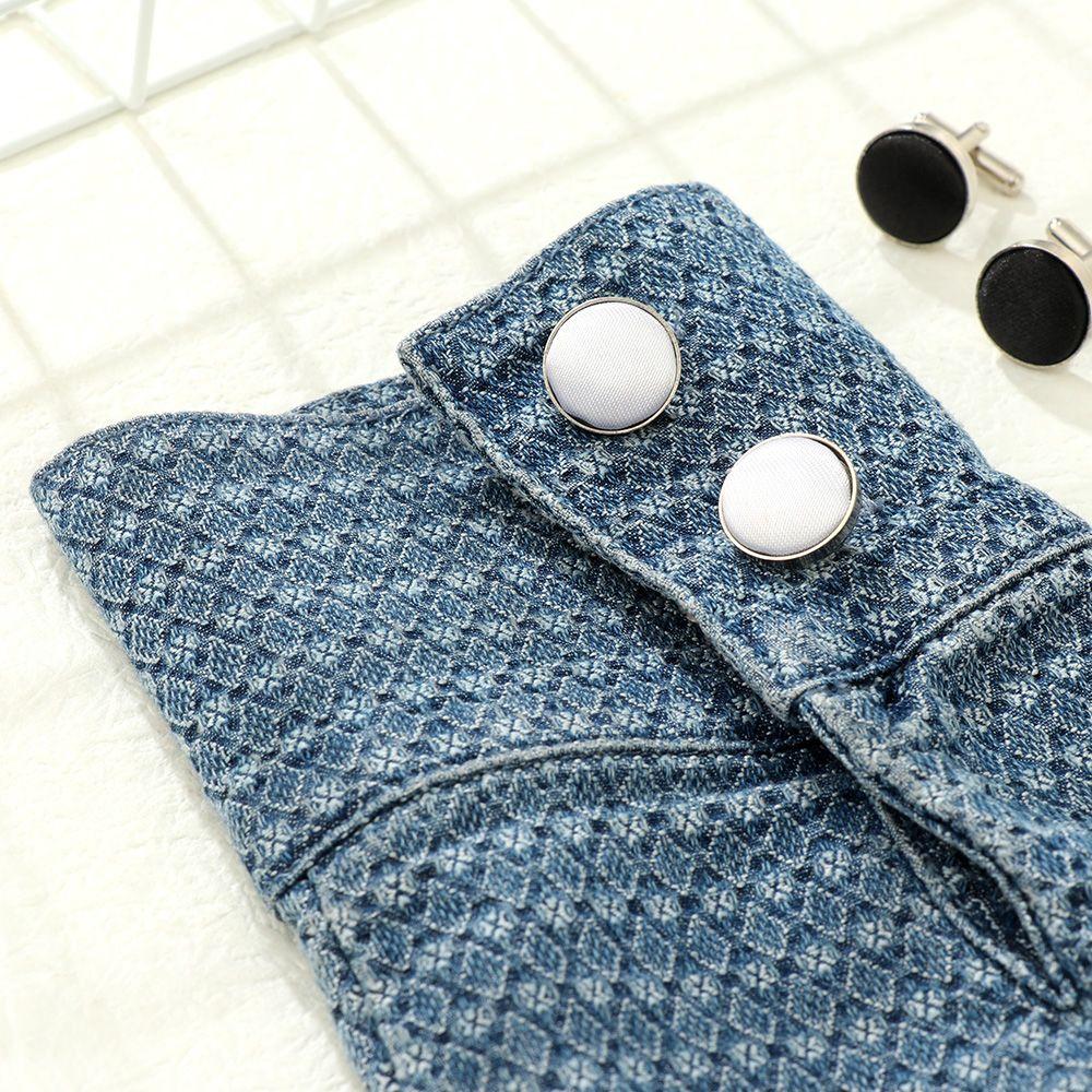 High Quality Round Plain Wedding Stylish Mens Cufflinks Apparel Clothes Buttons Shirt Cuff Links