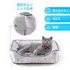 JEMA Pet Bed, Cat Bed, Dog Cushion, Pet Cool Sofa, Soft 3D Cotton, Cool and Refreshing for Summer, Washable, 50x40x13cm, Bear Pattern, Gray