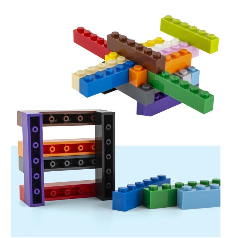 40 Stück Bausteine DIY dick 1x6 Noppen 14 Farben Steine Größe Kompatibel mit 3009 Steinen Kinderspielzeug Pädagogisch für Kinder