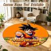 Round Rug Custom NameDragon Ball Pattern Non Slip Carpet Home Floor Decor