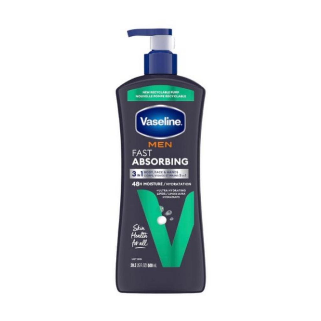 Vaseline Men 24 Hour Moisture Body & Face Lotion — English Details