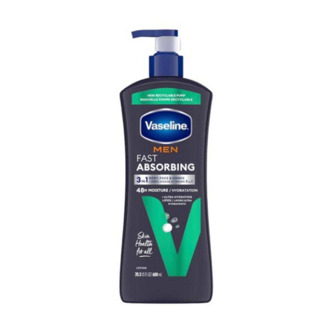 

Vaseline Men 24 Hour Moisture Body & Face Lotion — English Details